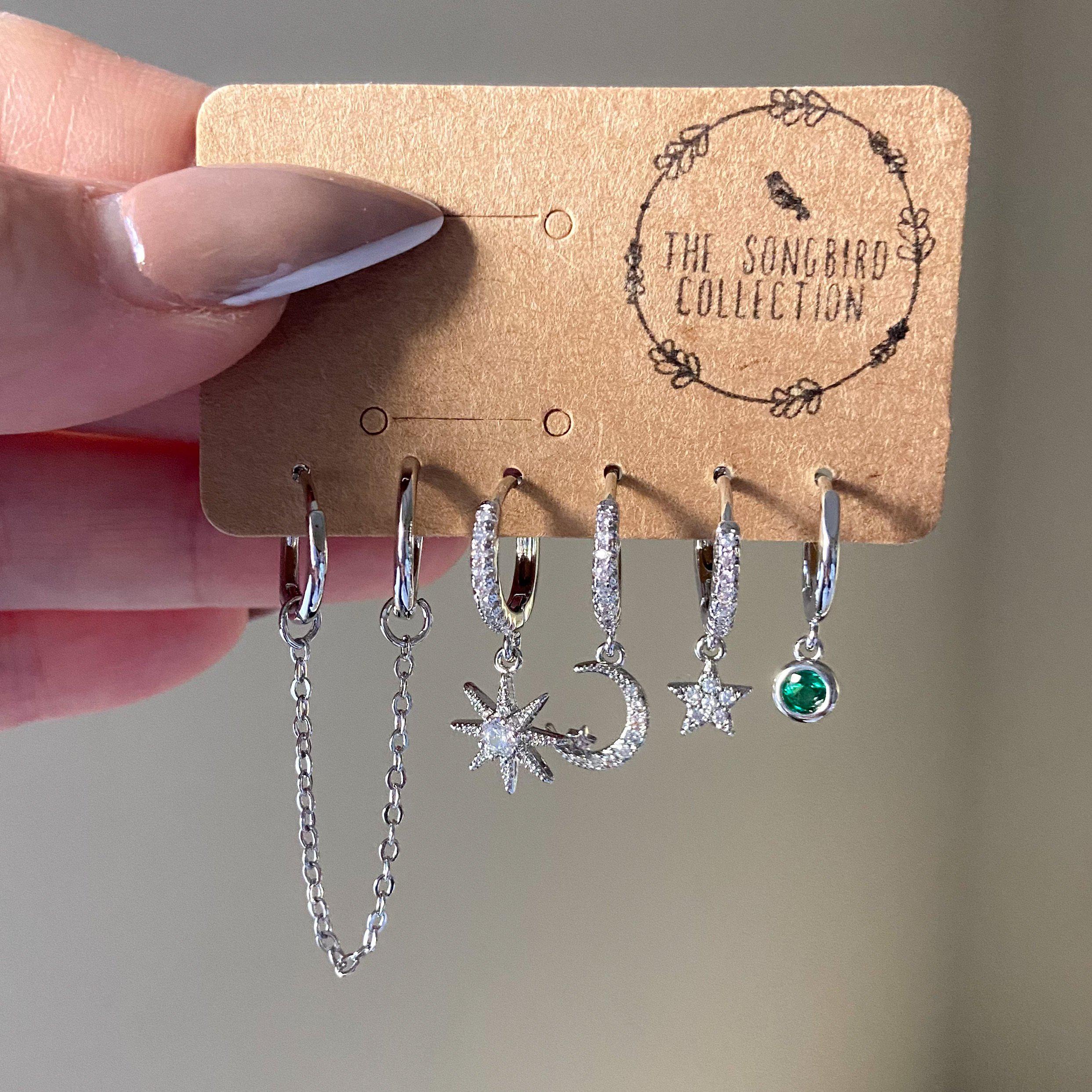 6 Piece Celestial Huggies Earring Set - LAST CHANCE! - Image 11