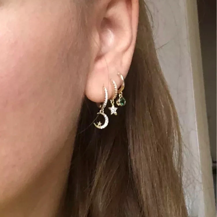 6 Piece Celestial Huggies Earring Set - LAST CHANCE! - Image 15