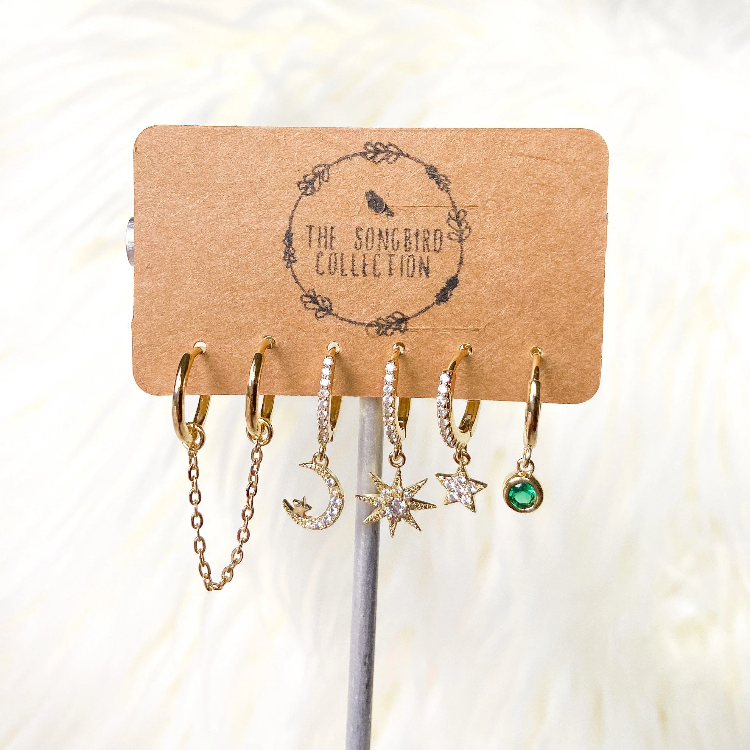 6 Piece Celestial Huggies Earring Set - LAST CHANCE! - Image 7