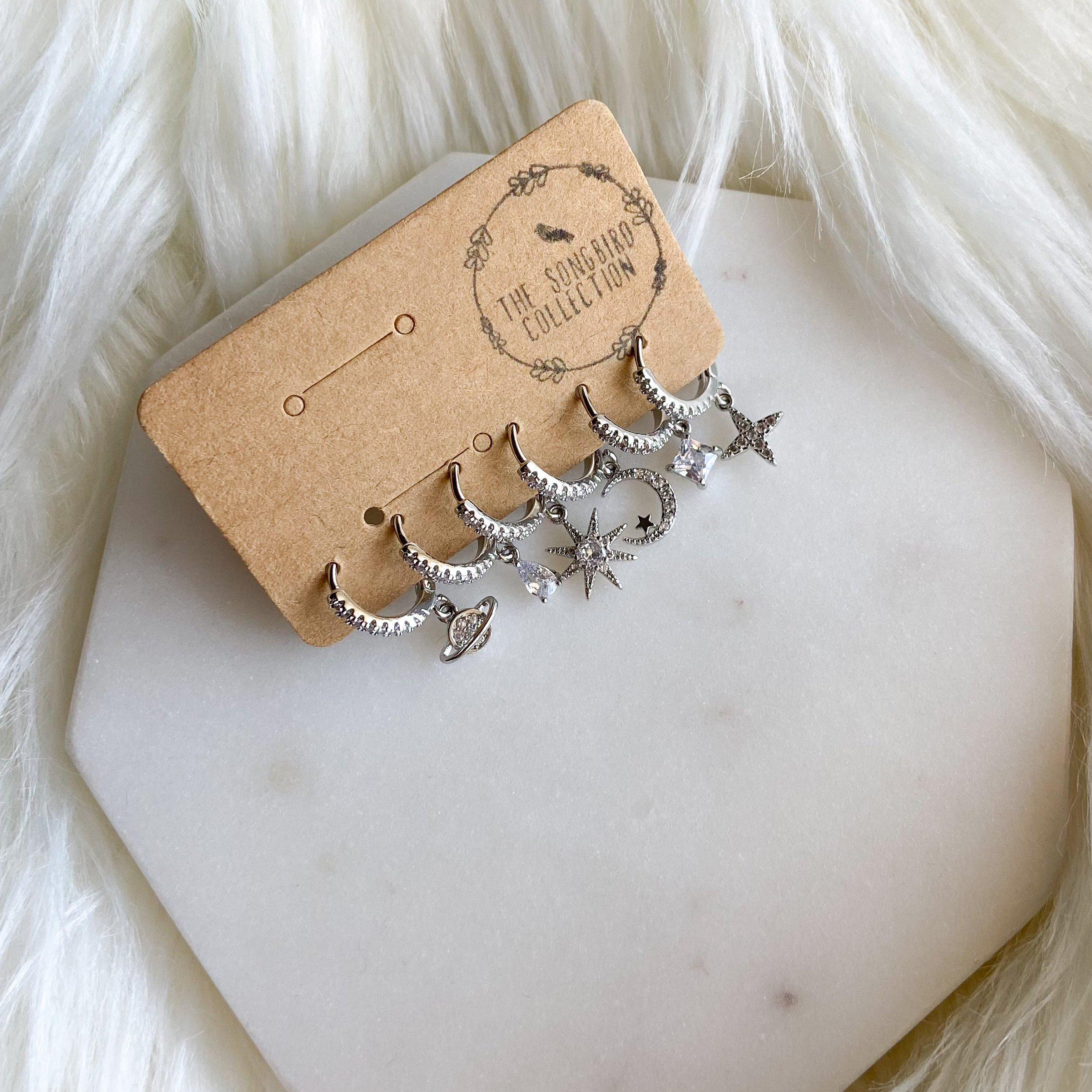 6 Piece Galaxy Huggies Earring Set - LAST CHANCE! - Image 9
