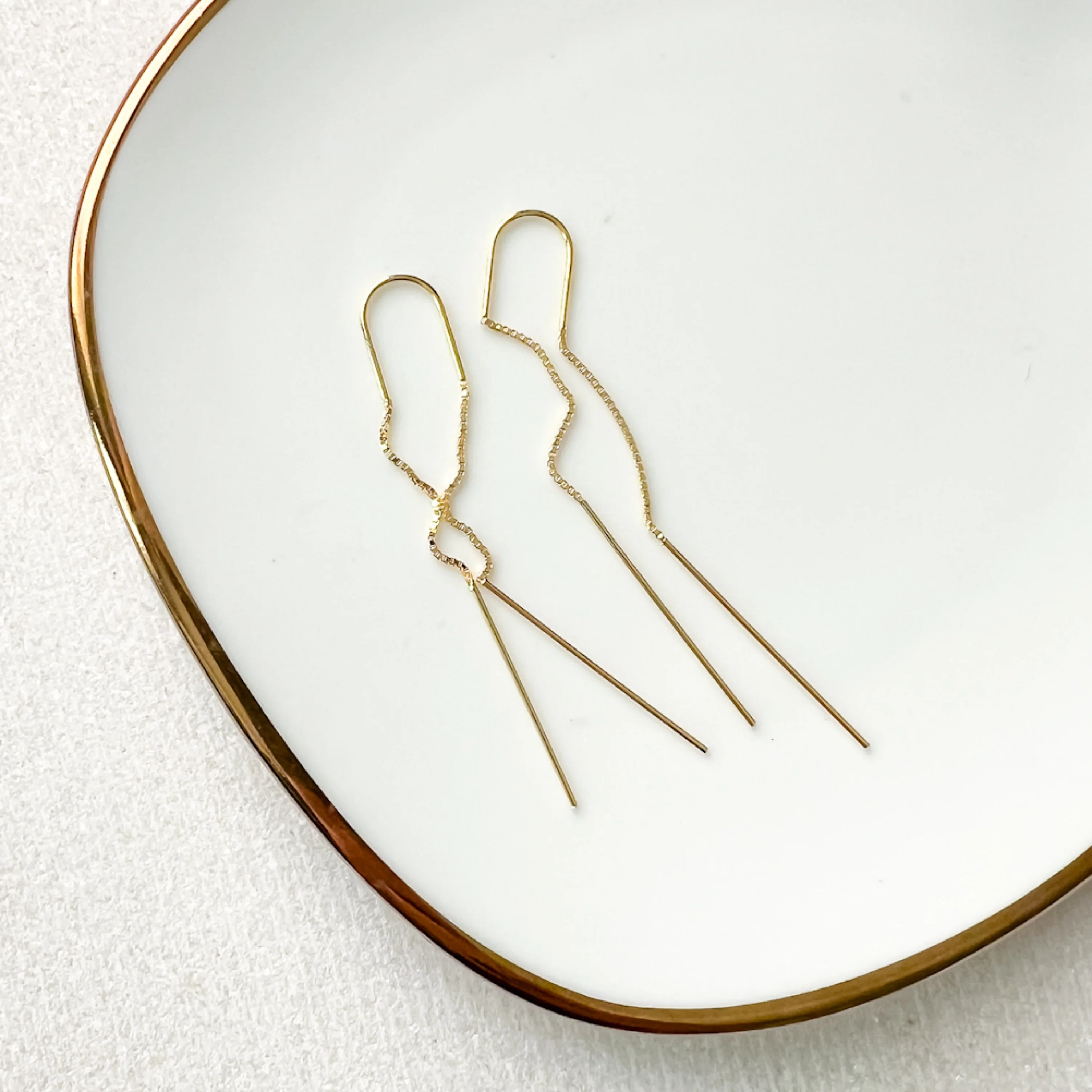 Adara Threader Earrings - Image 2