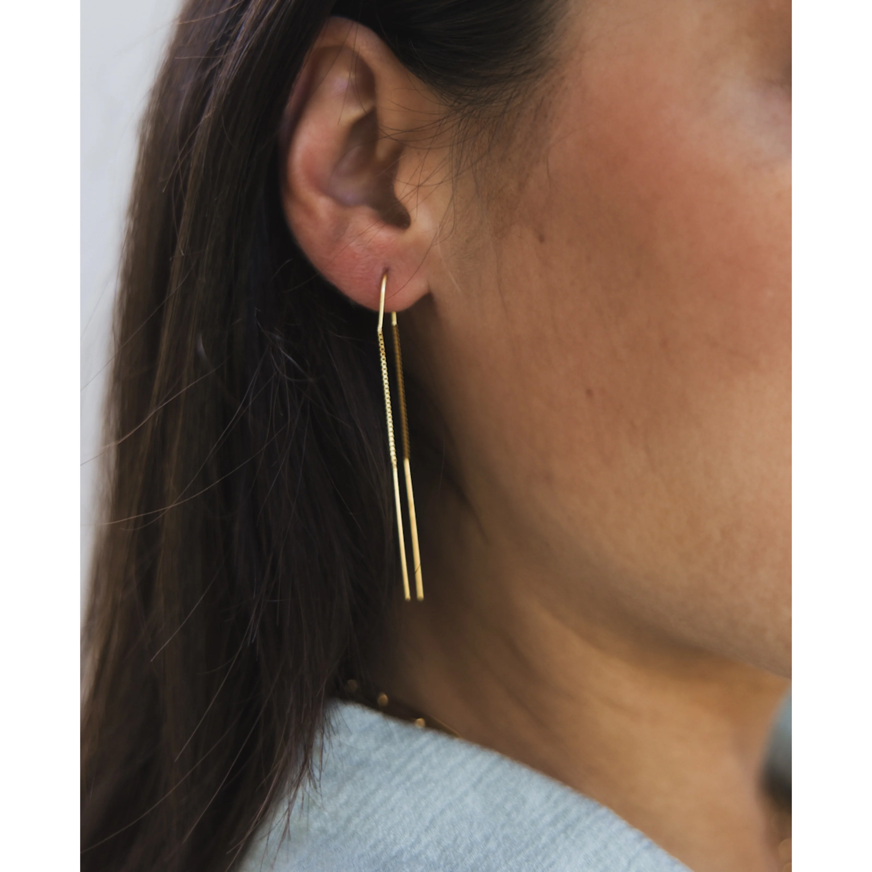 Adara Threader Earrings - Image 3