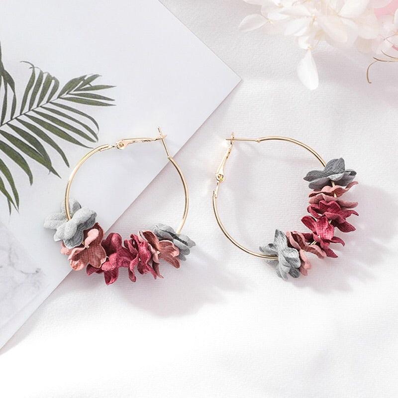 Anielle Flower Hoops Earrings - LAST CHANCE! - Image 12