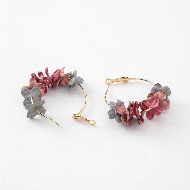 Anielle Flower Hoops Earrings - LAST CHANCE! - Image 13