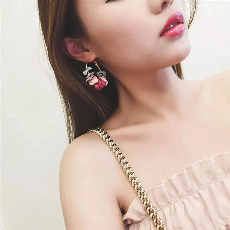 Anielle Flower Hoops Earrings - LAST CHANCE! - Image 15