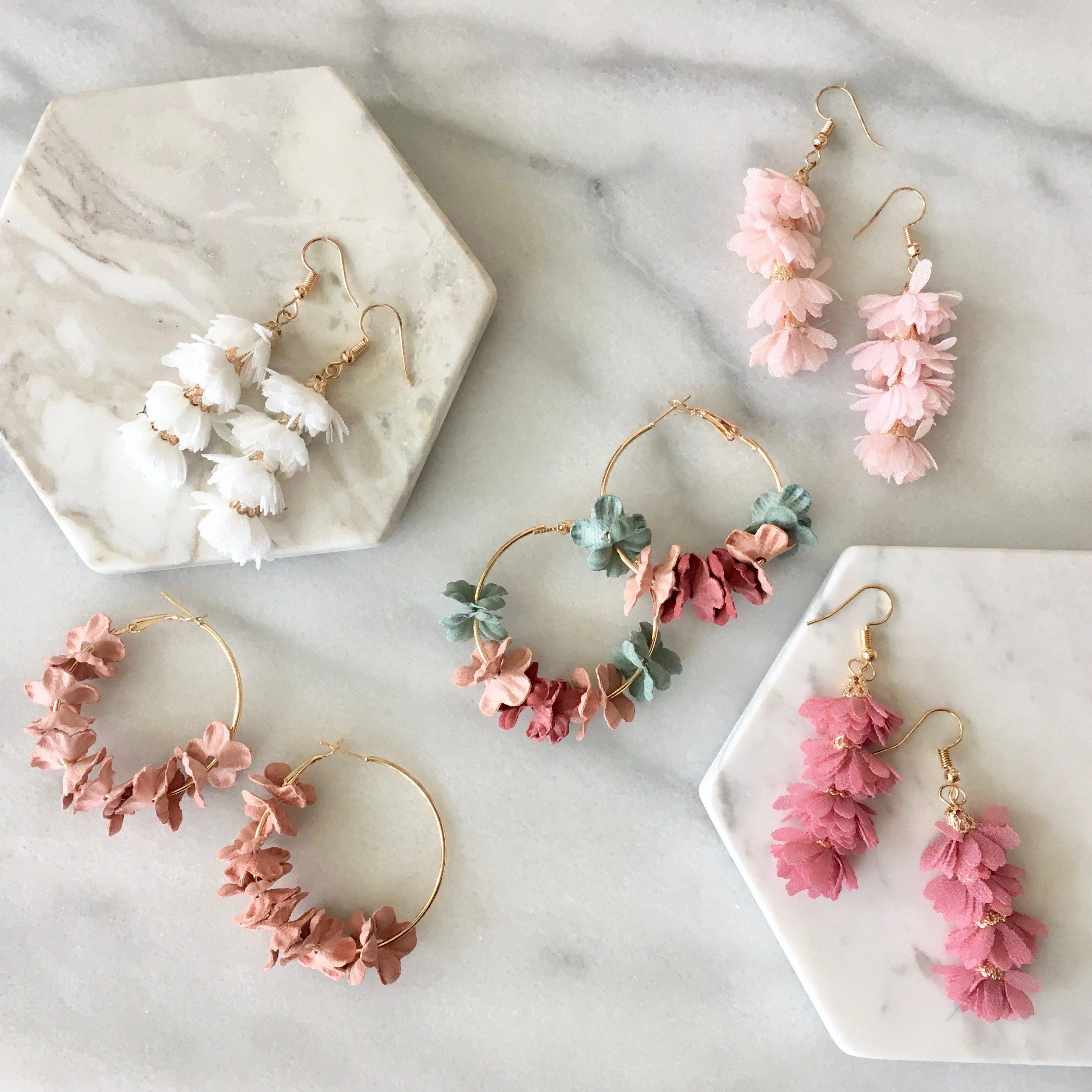 Anielle Flower Hoops Earrings - LAST CHANCE! - Image 18