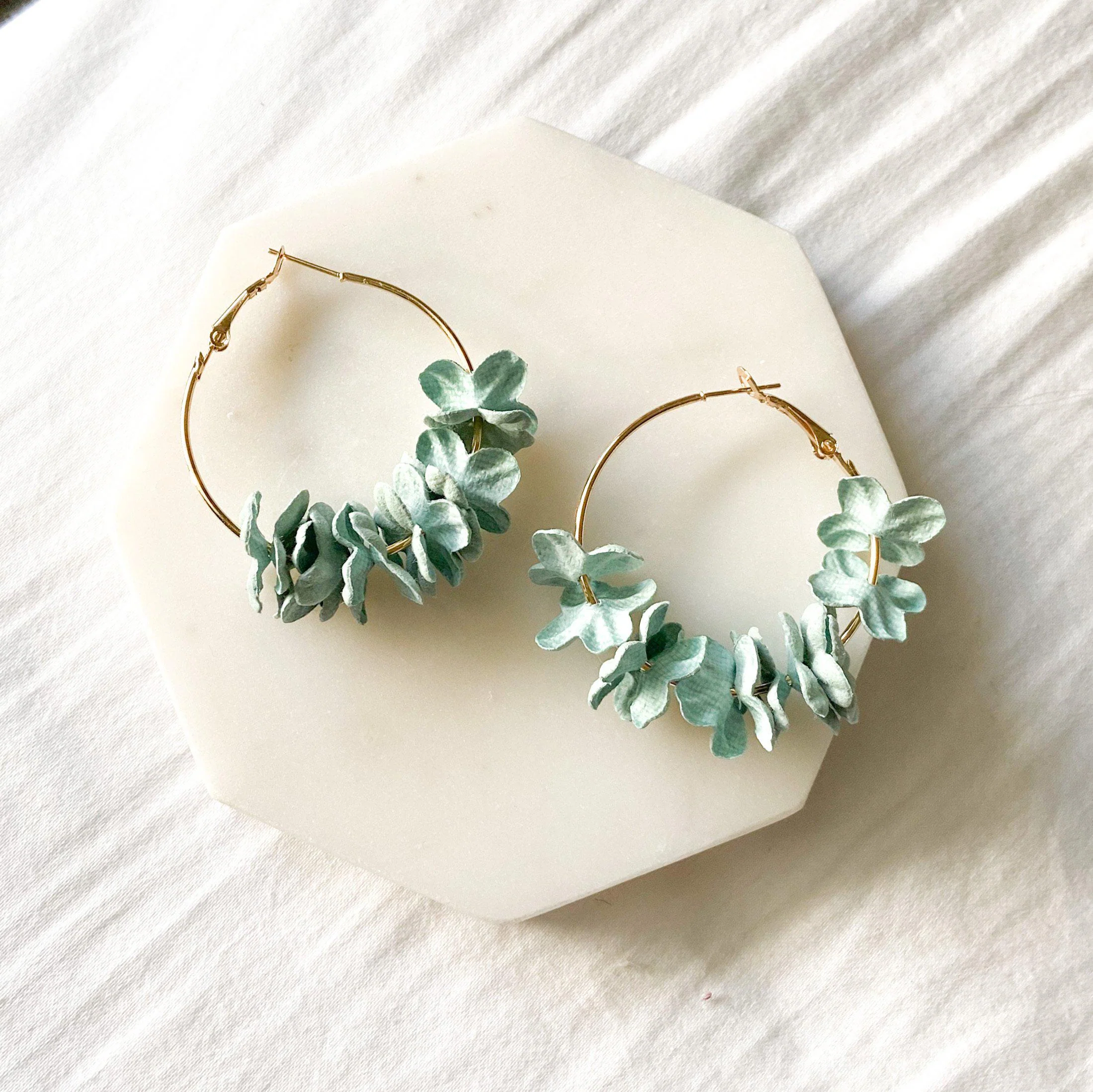 Anielle Flower Hoops Earrings - LAST CHANCE! - Image 7