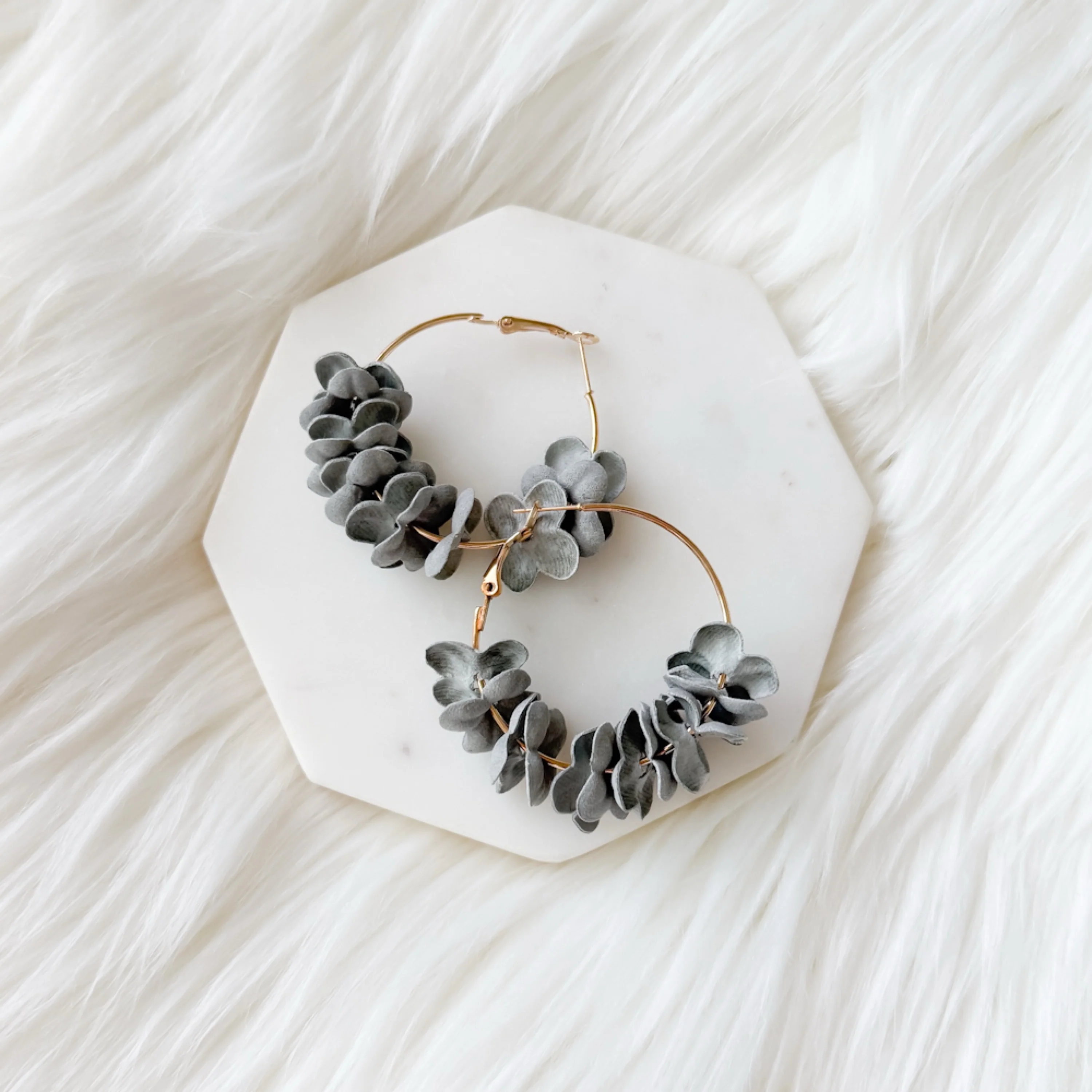 Anielle Flower Hoops Earrings - LAST CHANCE! - Image 8