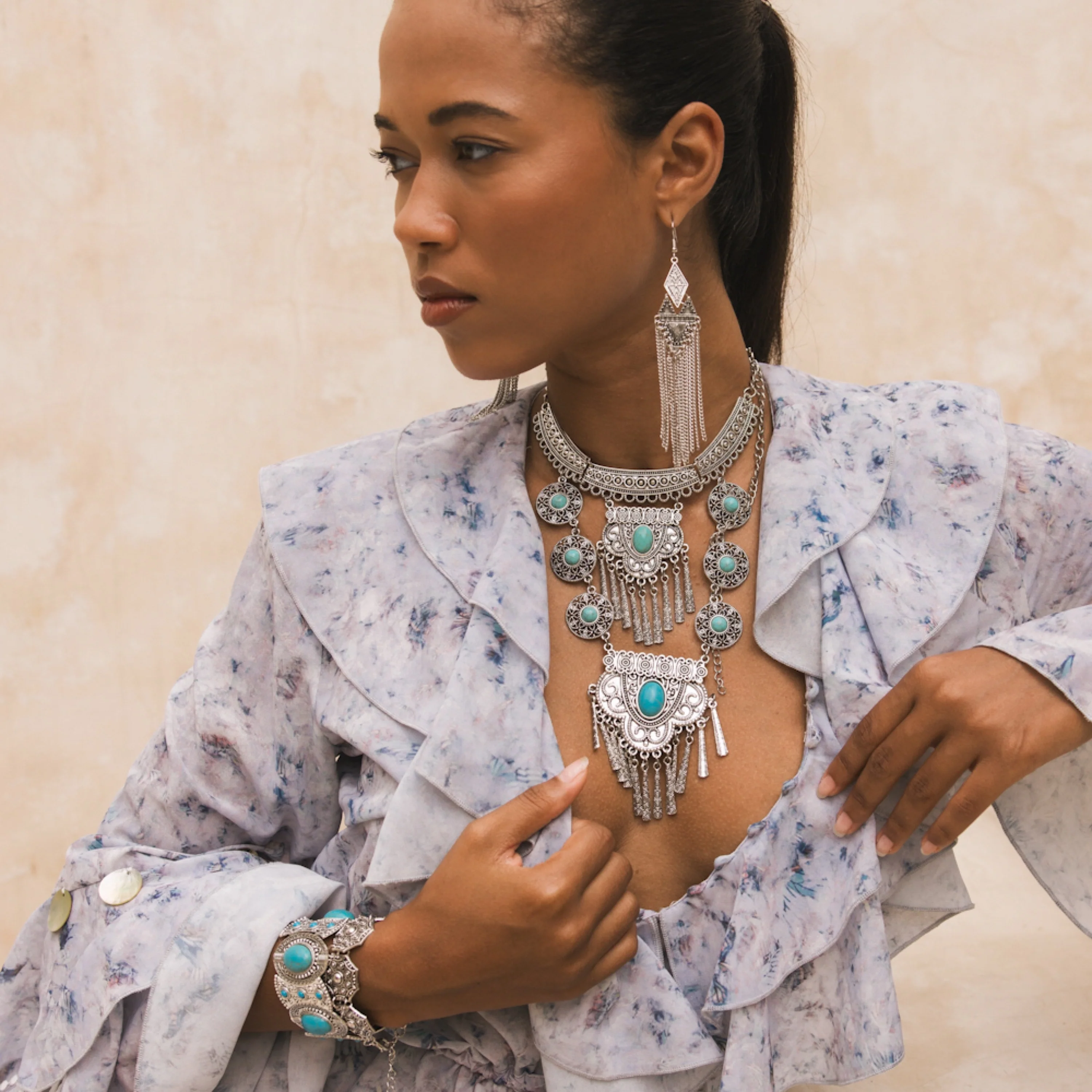 Ara Boho Statement Necklace - 3 Colors! - Image 3
