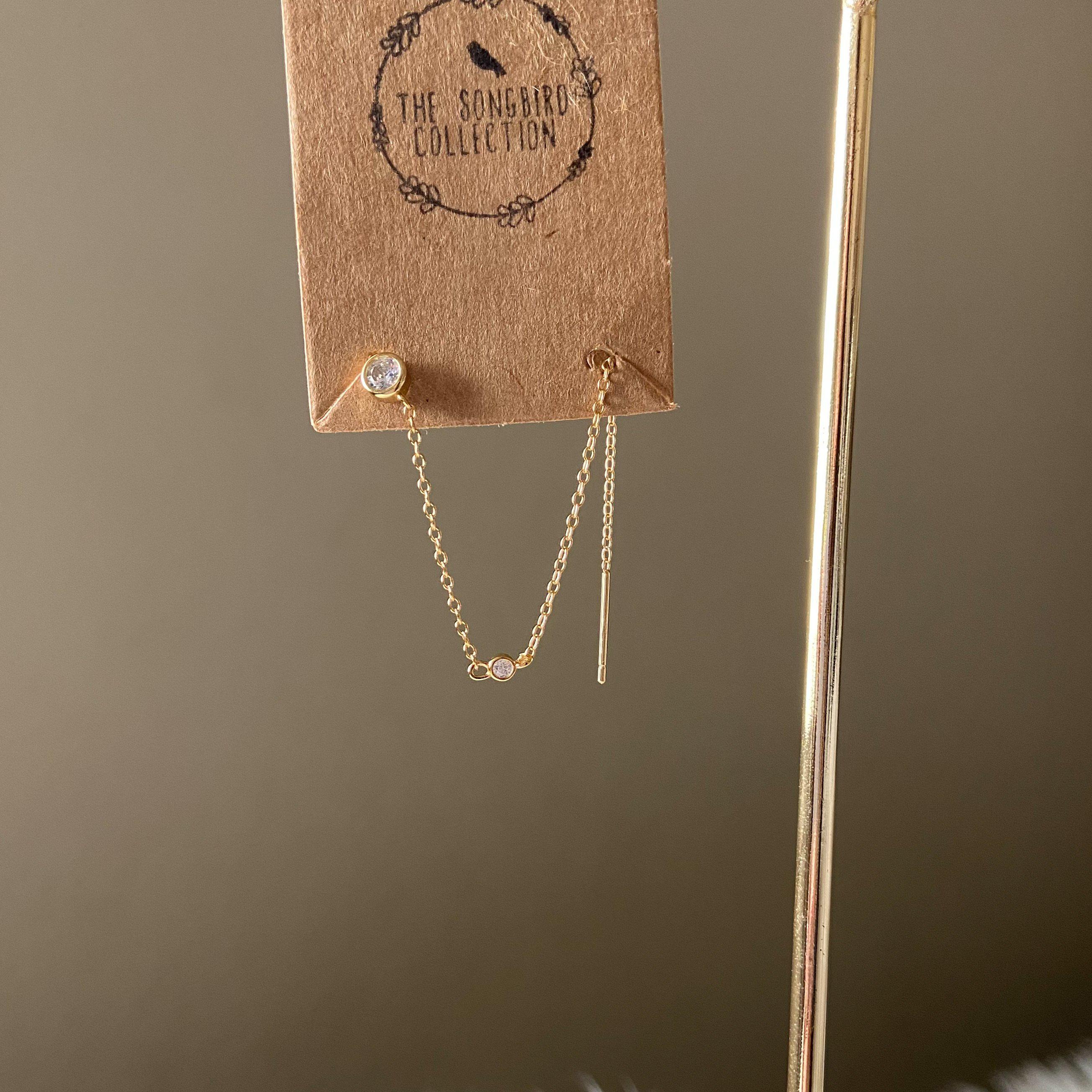 Ari Chain Link Threader Earring - Image 13