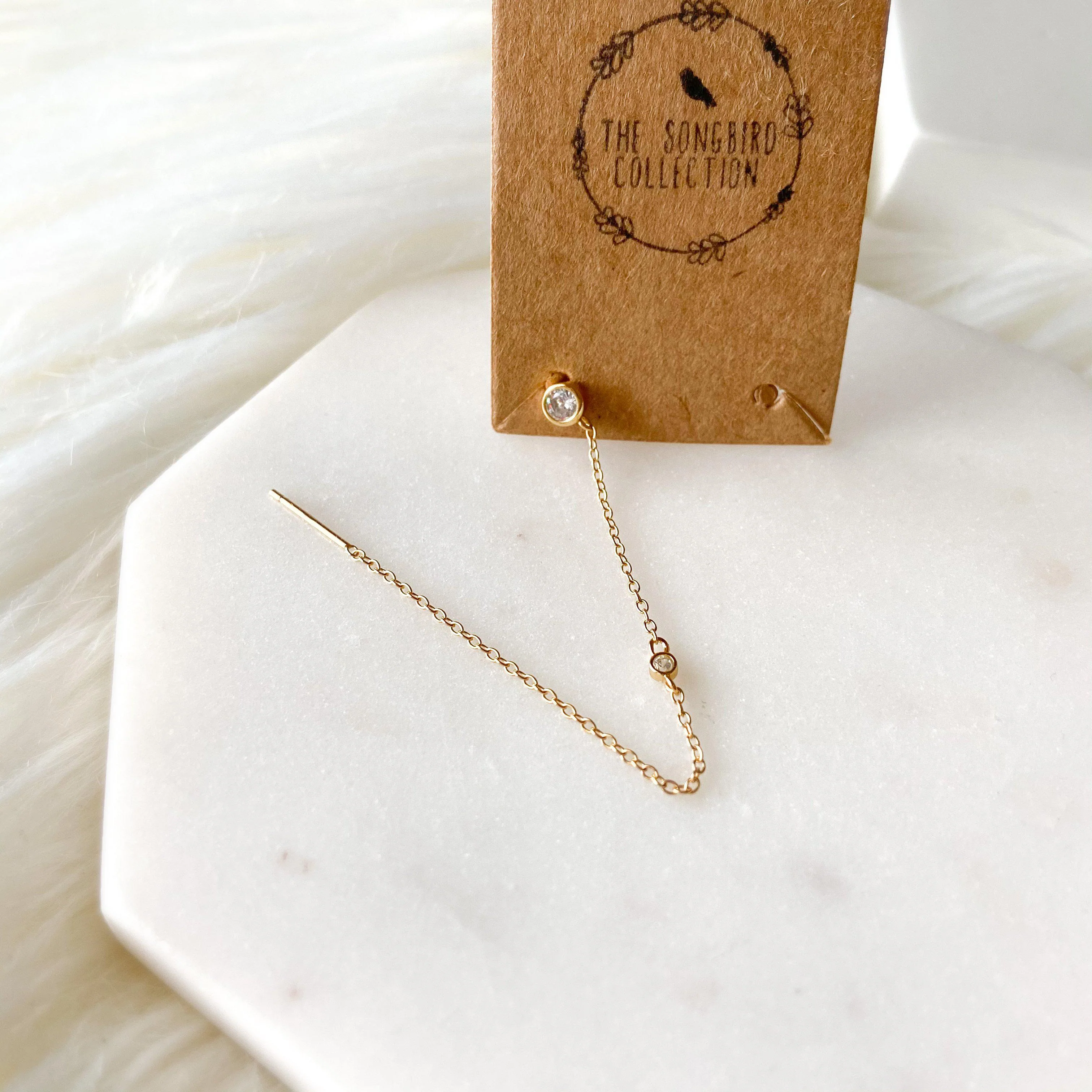 Ari Chain Link Threader Earring - Image 7