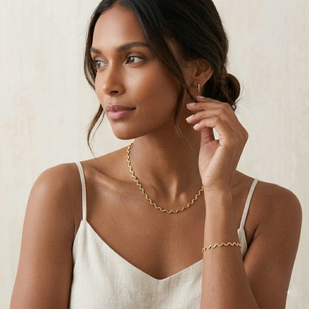 Aura Ripple Chain Necklace - Image 5