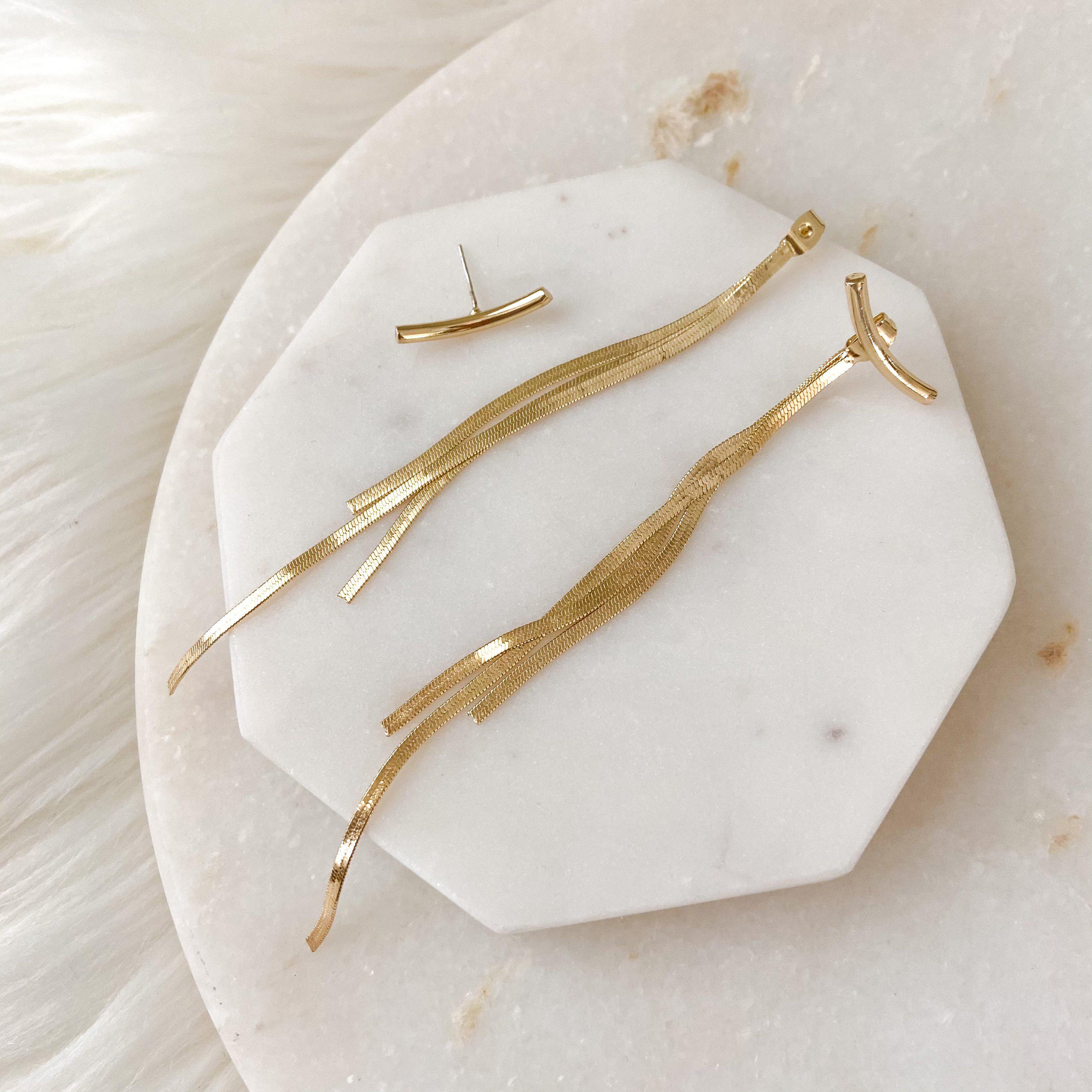 Aviyah Chain Ear Jackets - LAST CHANCE - Image 4