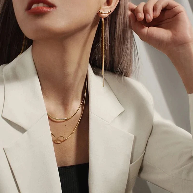 Aviyah Chain Ear Jackets - LAST CHANCE - Image 9