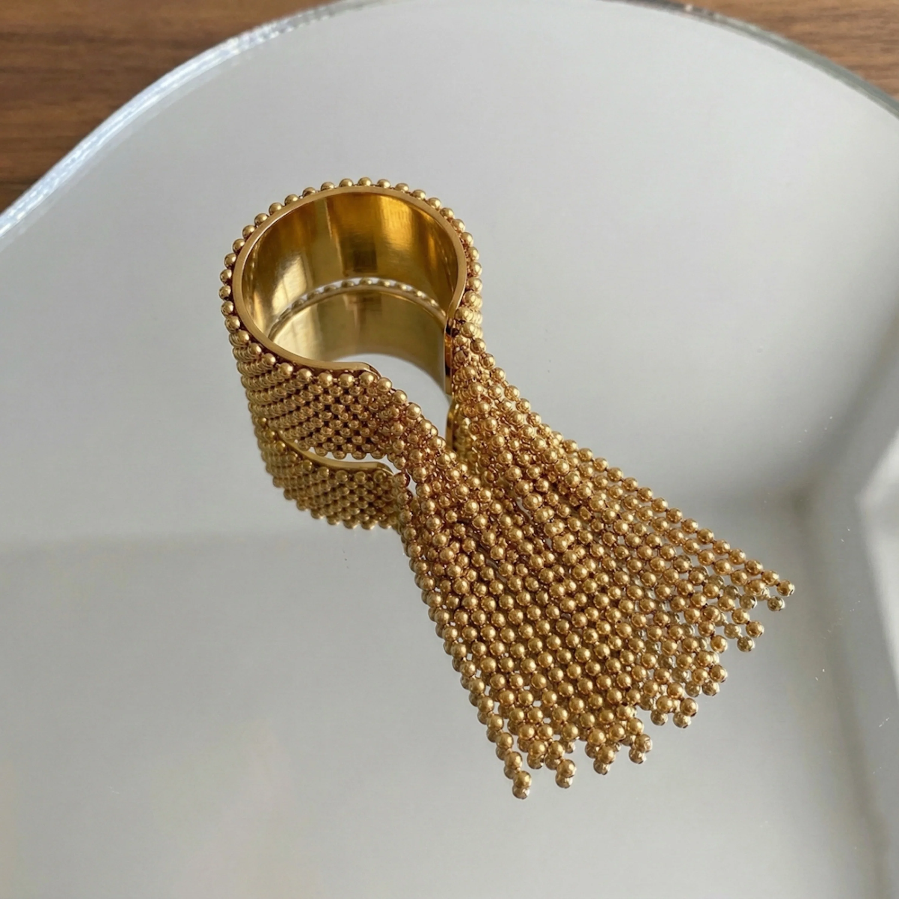 Beaded Fringe Statement Ring - Image 9