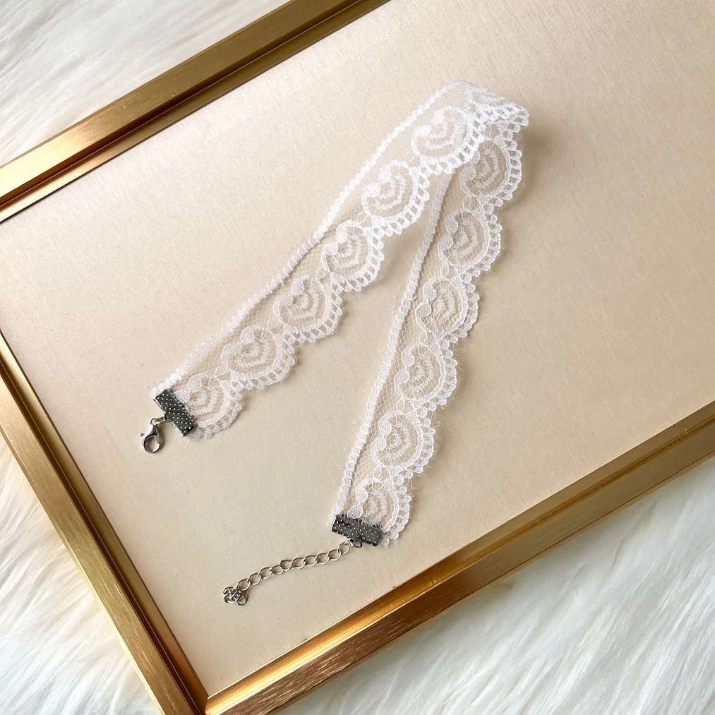 Belle Lace Choker - White or Black - Image 6