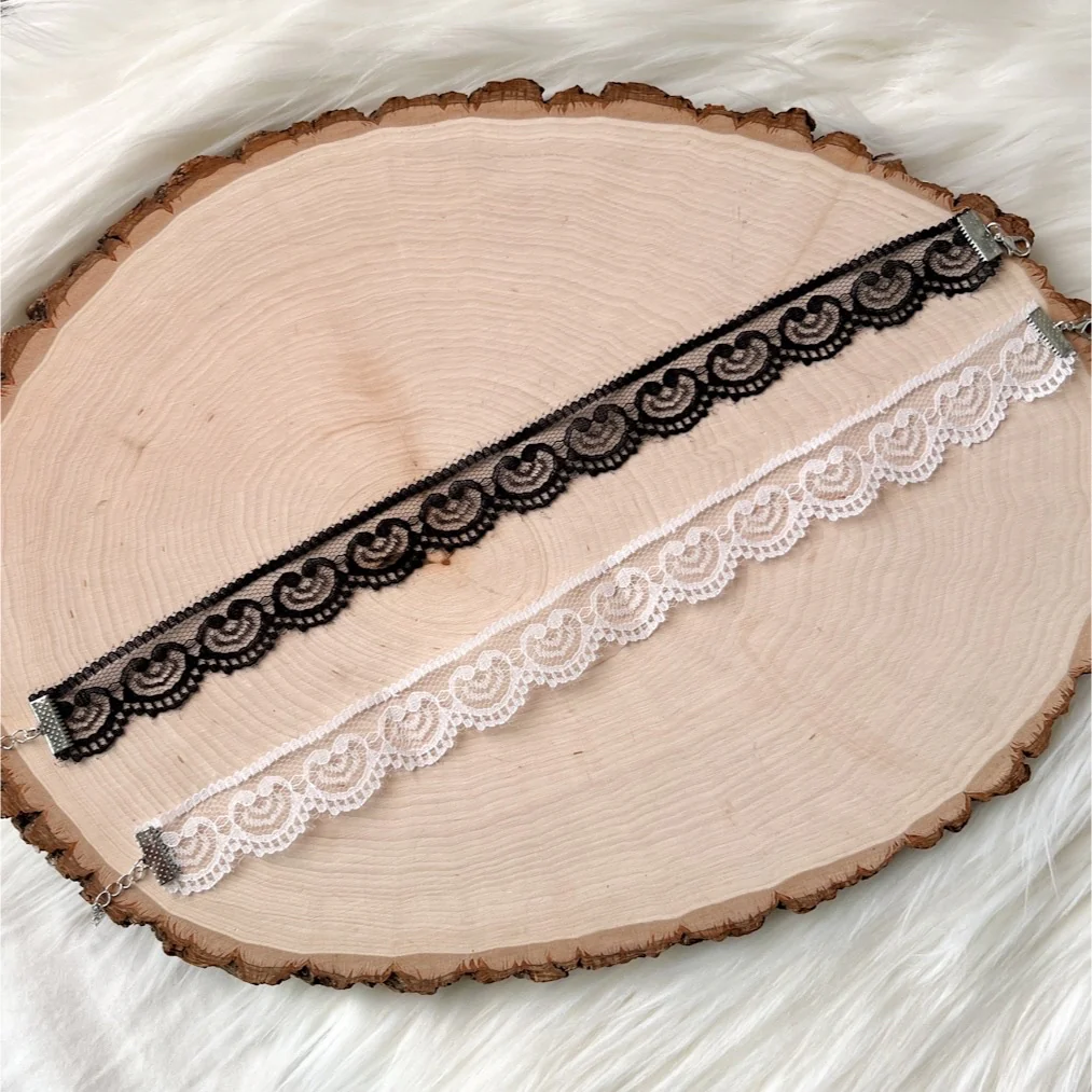 Belle Lace Choker - White or Black - Image 8
