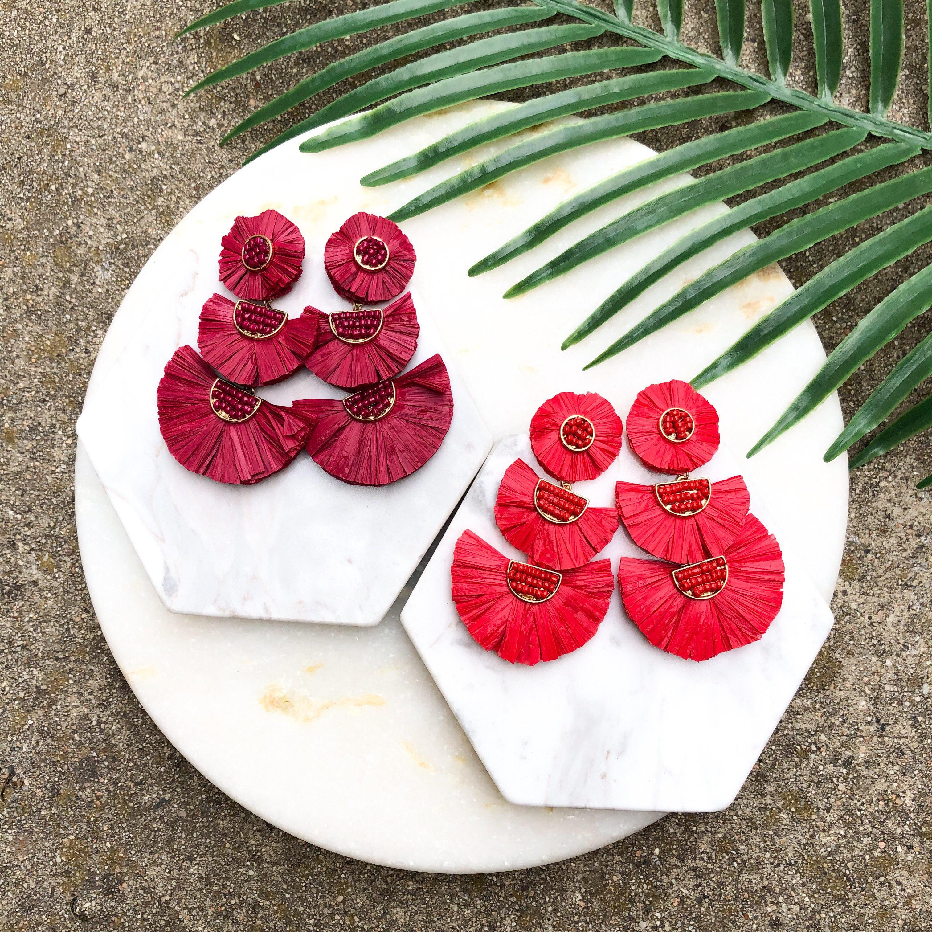 Bellini Raffia Statement Earrings - LAST CHANCE! - Image 30