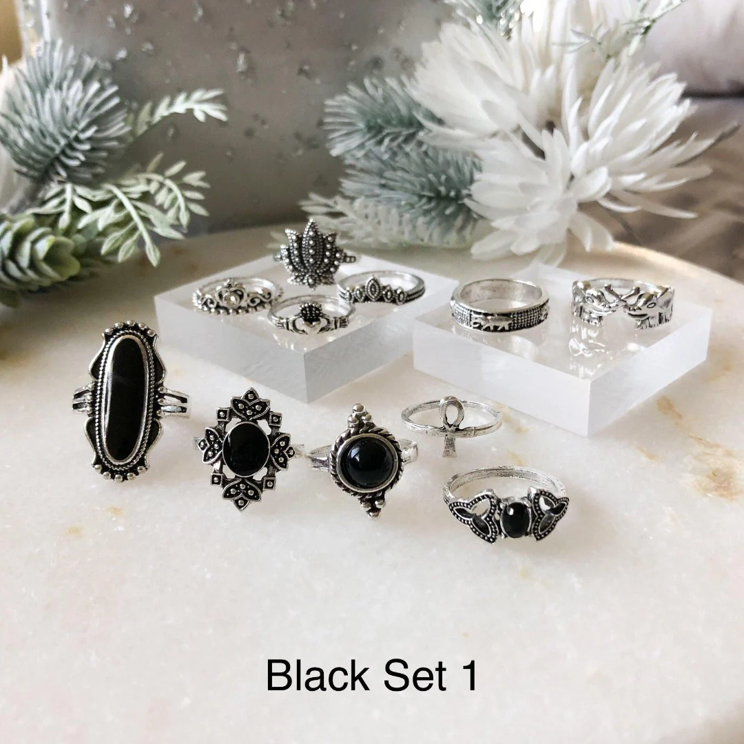 Black Ring Sets - 3 Designs - LAST CHANCE - Image 7