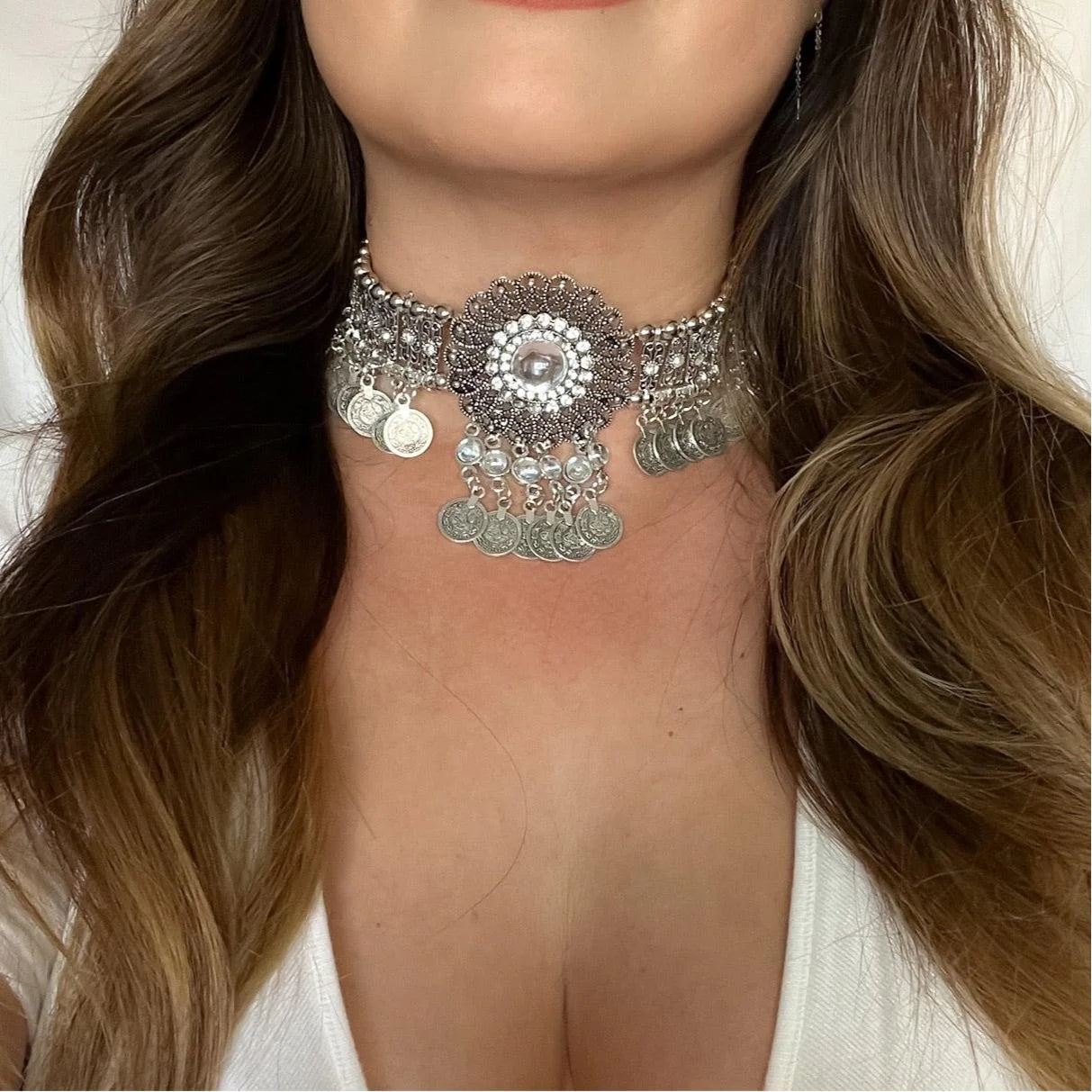 Boho Flower Statement Choker - 4 Colors - Image 14