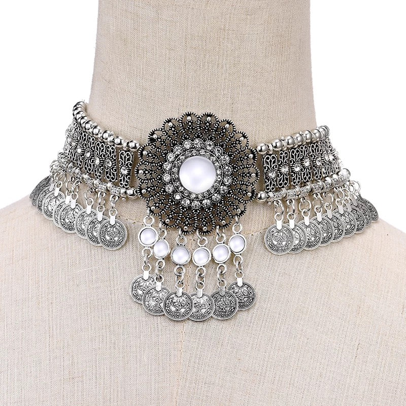 Boho Flower Statement Choker - 4 Colors - Image 19