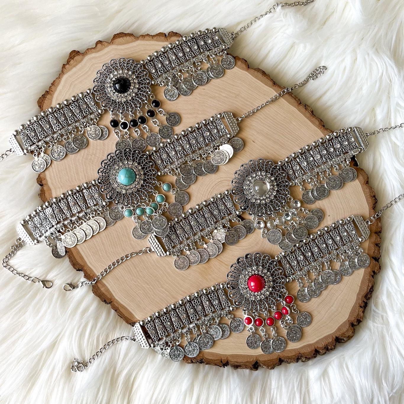 Boho Flower Statement Choker - 4 Colors - Image 30