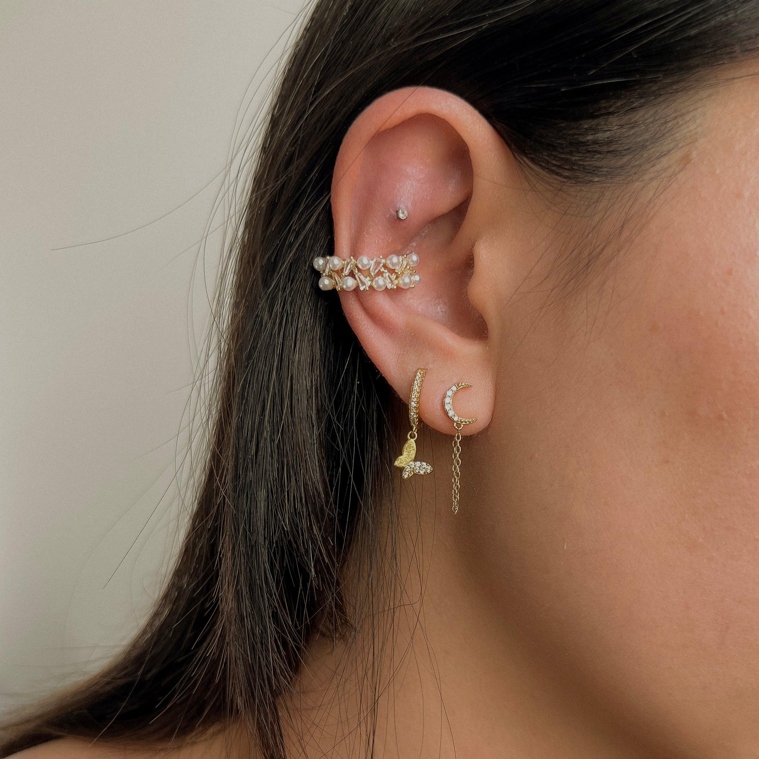 Cerise Pearly Ear Cuff - 3 Styles - Image 2