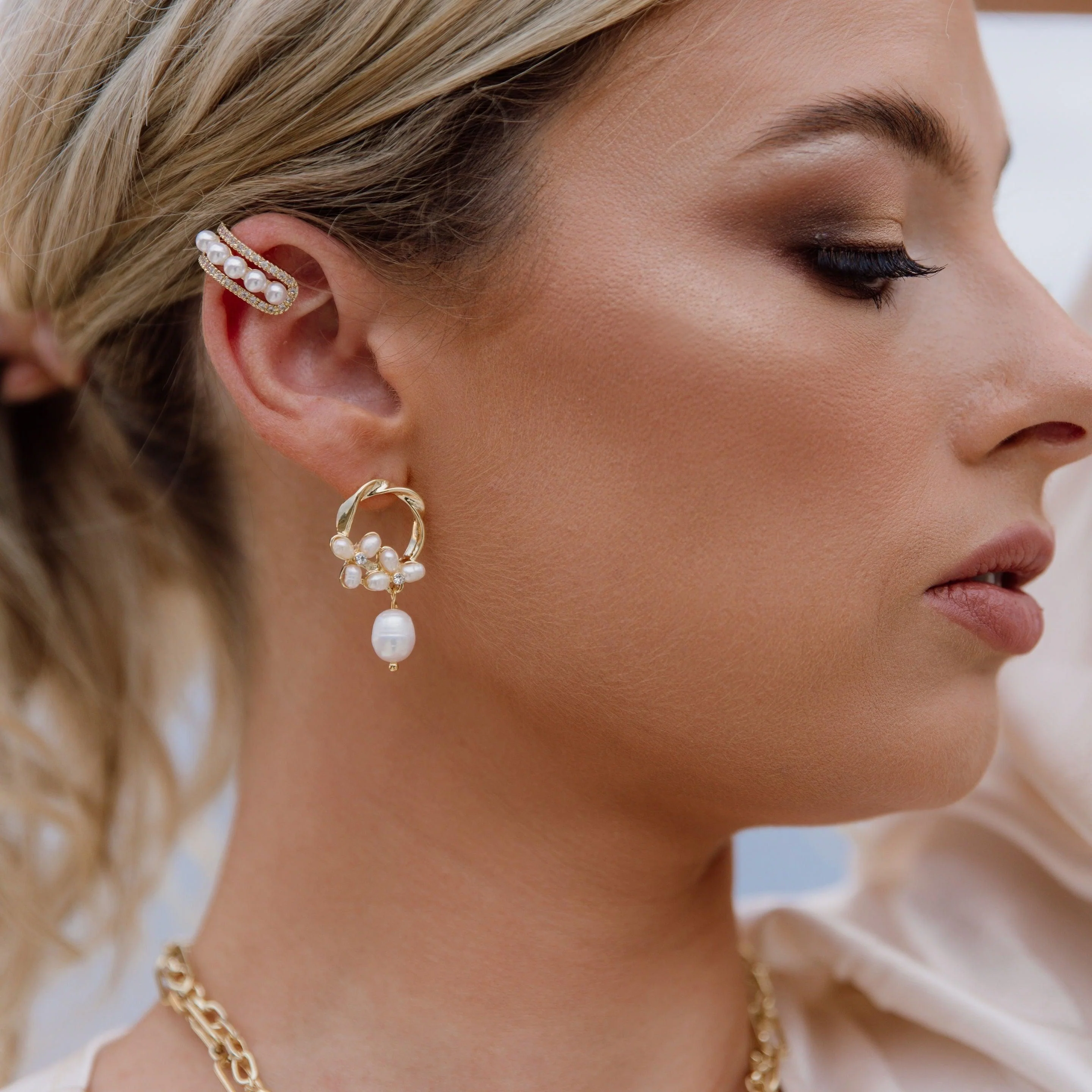 Cerise Pearly Ear Cuff - 3 Styles - Image 4