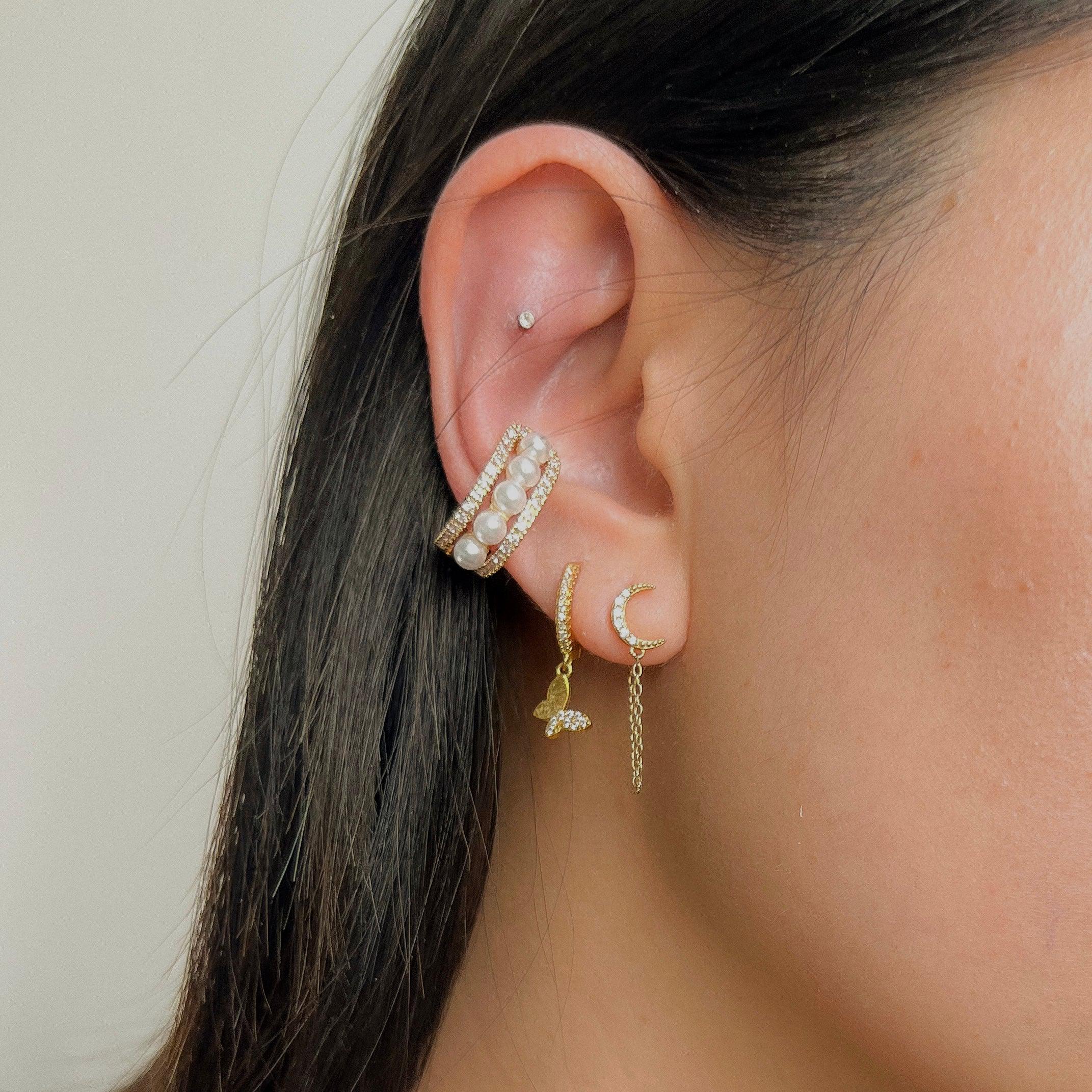 Cerise Pearly Ear Cuff - 3 Styles - Image 6