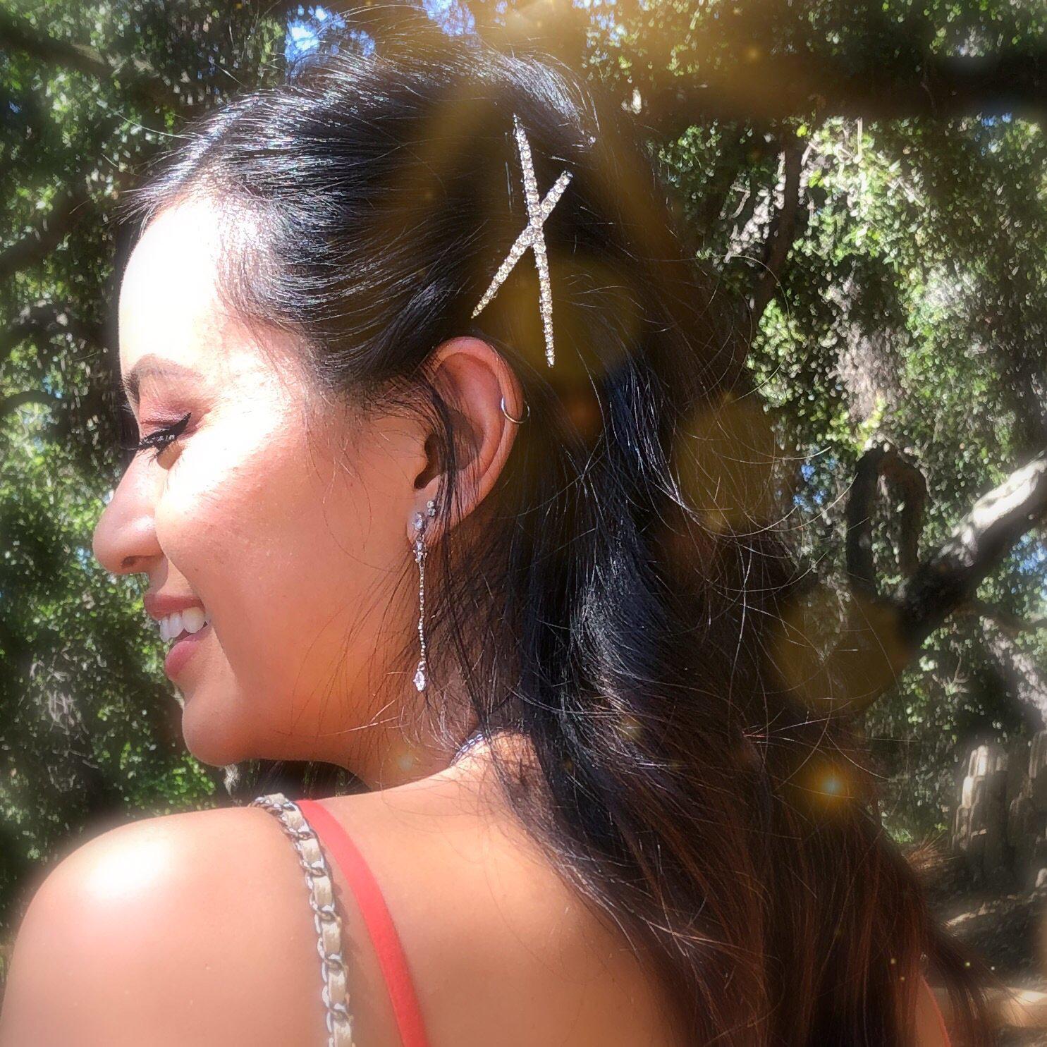 Check or X Rhinestone Hair Clips - LAST CHANCE / FINAL SALE - Image 15