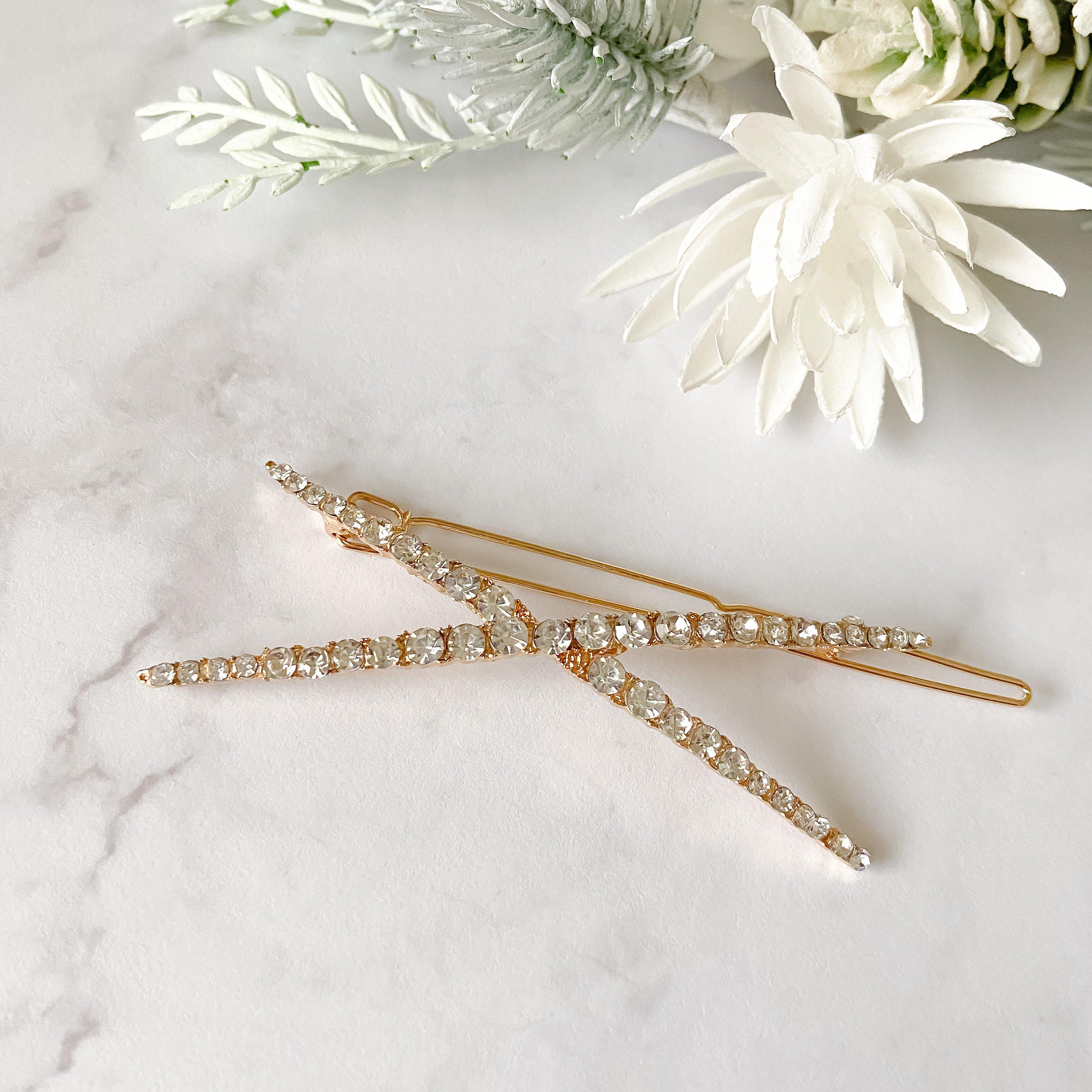 Check or X Rhinestone Hair Clips - LAST CHANCE / FINAL SALE - Image 9