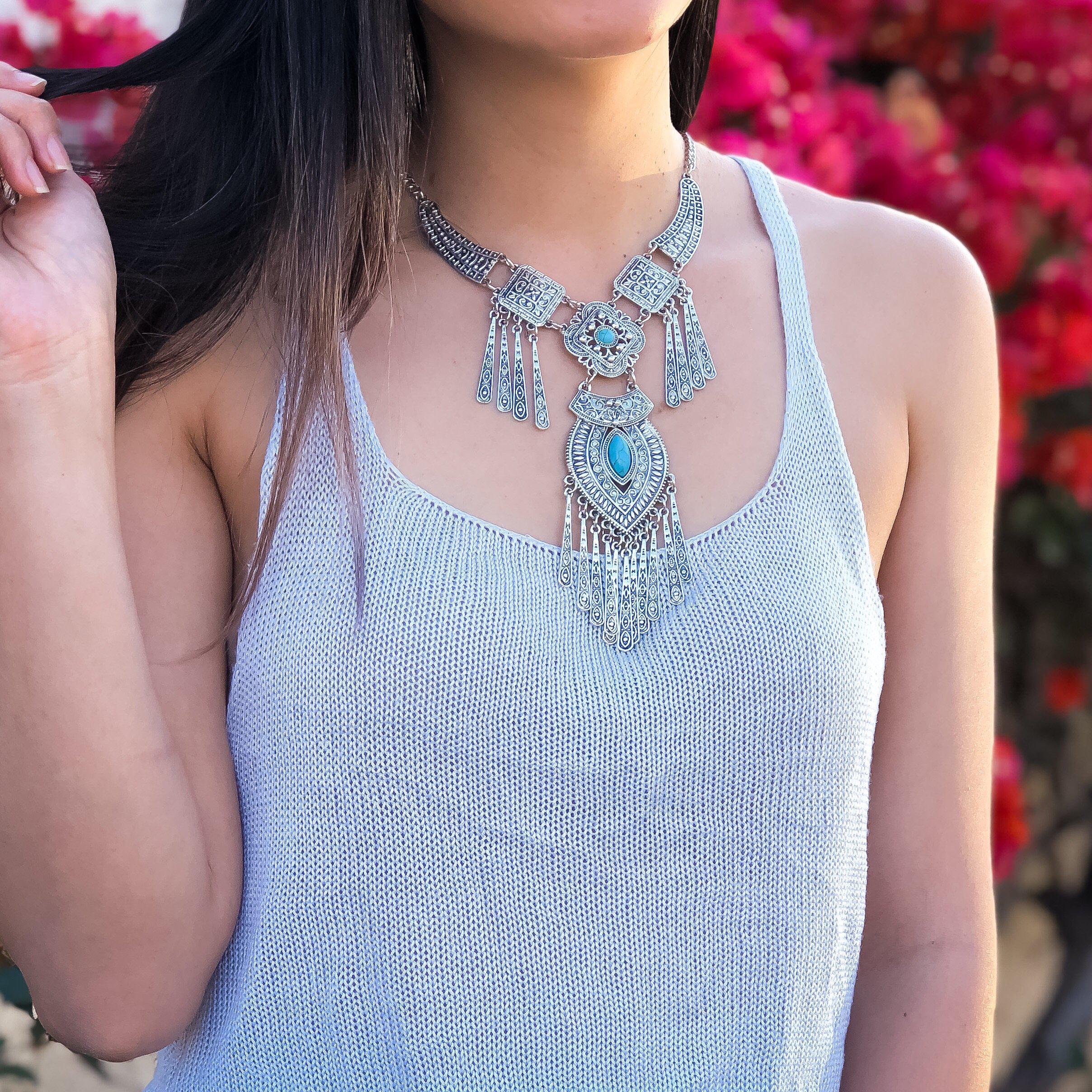 Coachella Statement Necklace - 4 COLORS - Image 35