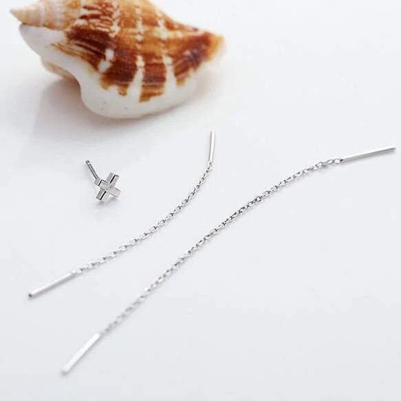Chains and Cross 3 Piece Earring Set - LAST CHANCE - Image 6