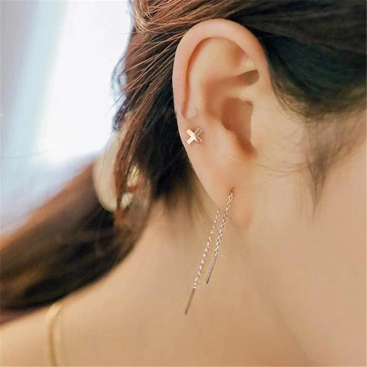 Chains and Cross 3 Piece Earring Set - LAST CHANCE - Image 9