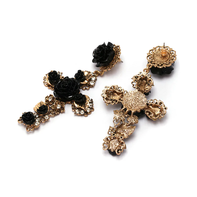 Cruz con Rosas Cross Earrings - LAST CHANCE - Image 12