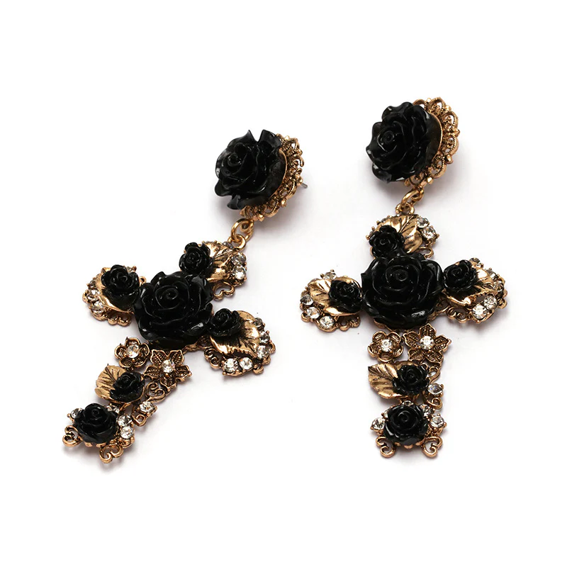 Cruz con Rosas Cross Earrings - LAST CHANCE - Image 13