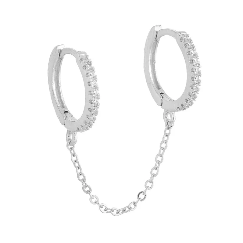Dua Lipa Chain Link Huggies Earring - Image 11