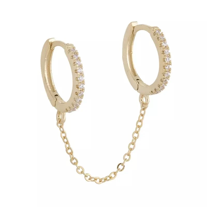 Dua Lipa Chain Link Huggies Earring - Image 12