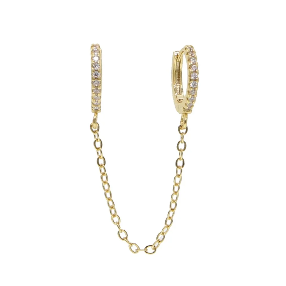 Dua Lipa Chain Link Huggies Earring - Image 13