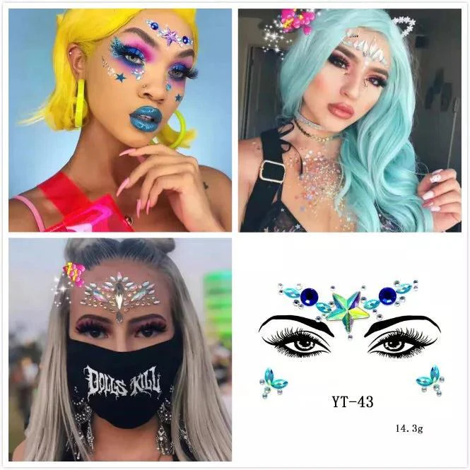 ⚡️ Electric Color Punch Face Jewels  💎 10 Designs - Image 21
