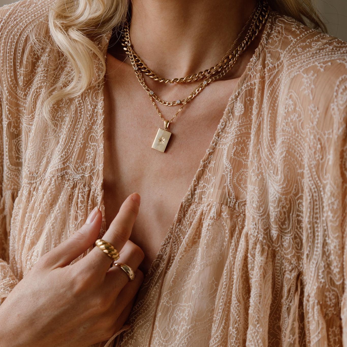 Elle Sparkle Studded Chain Necklace - LAST CHANCE! - Image 12
