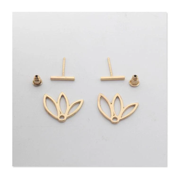 Flower Back Ear Jacket Earrings - LAST CHANCE! - Image 15