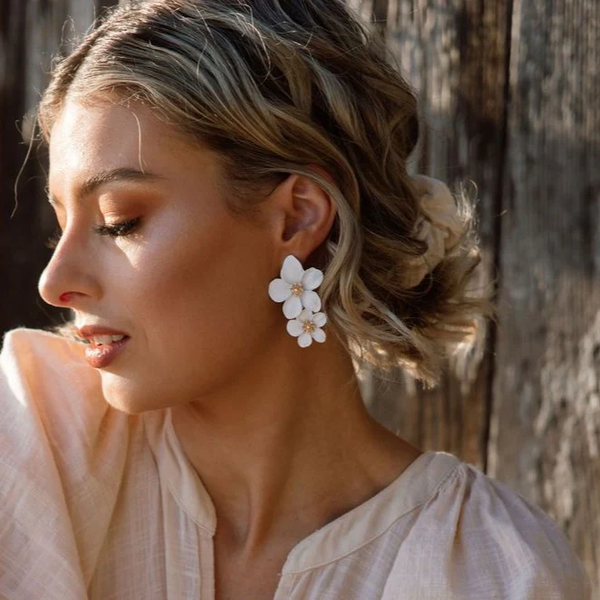 Hibiscus Flower Drop Earrings - LAST CHANCE! - Image 11