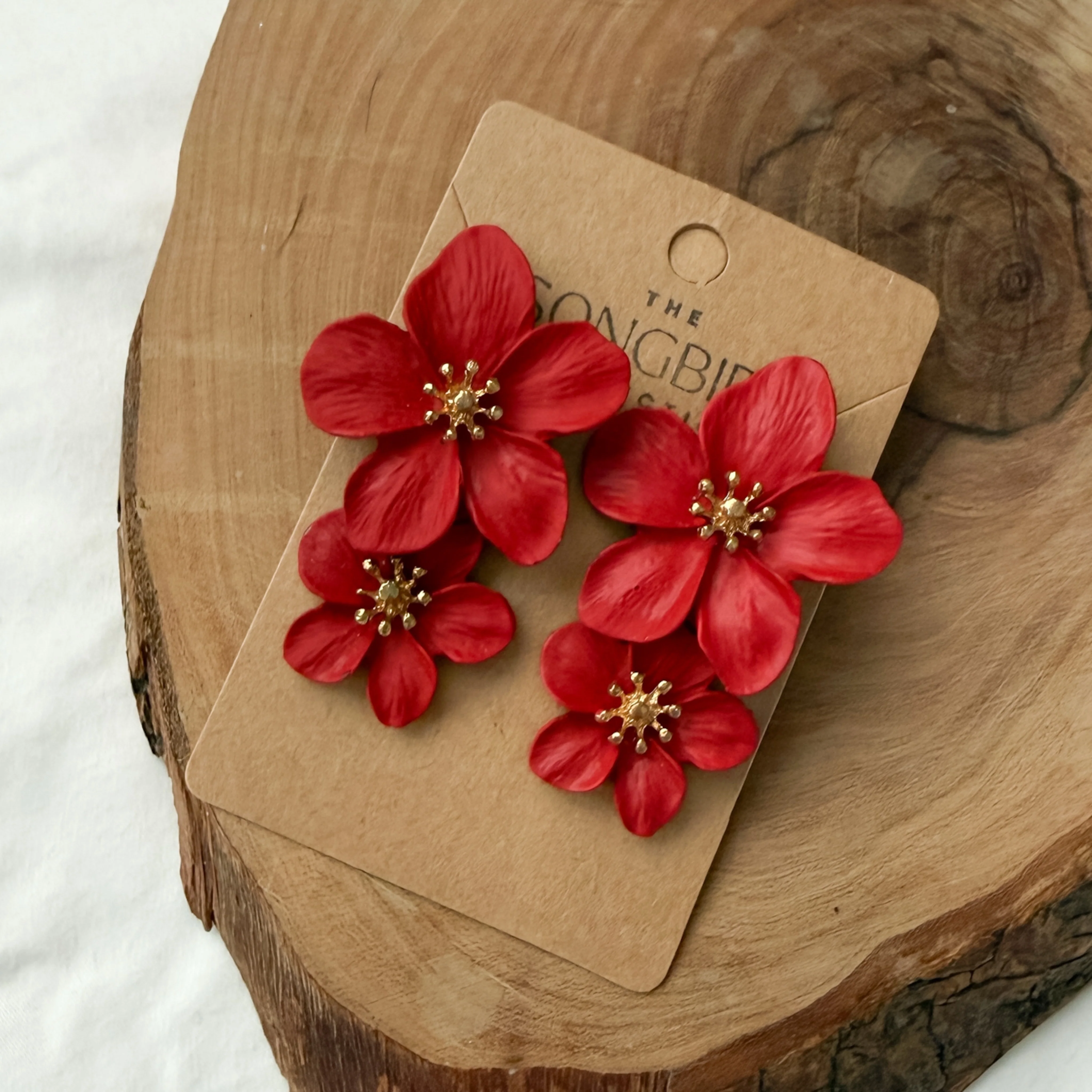 Hibiscus Flower Drop Earrings - LAST CHANCE! - Image 30