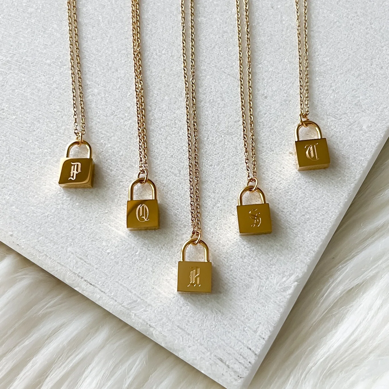 Initial Padlock Necklace - LAST CHANCE! - Image 9