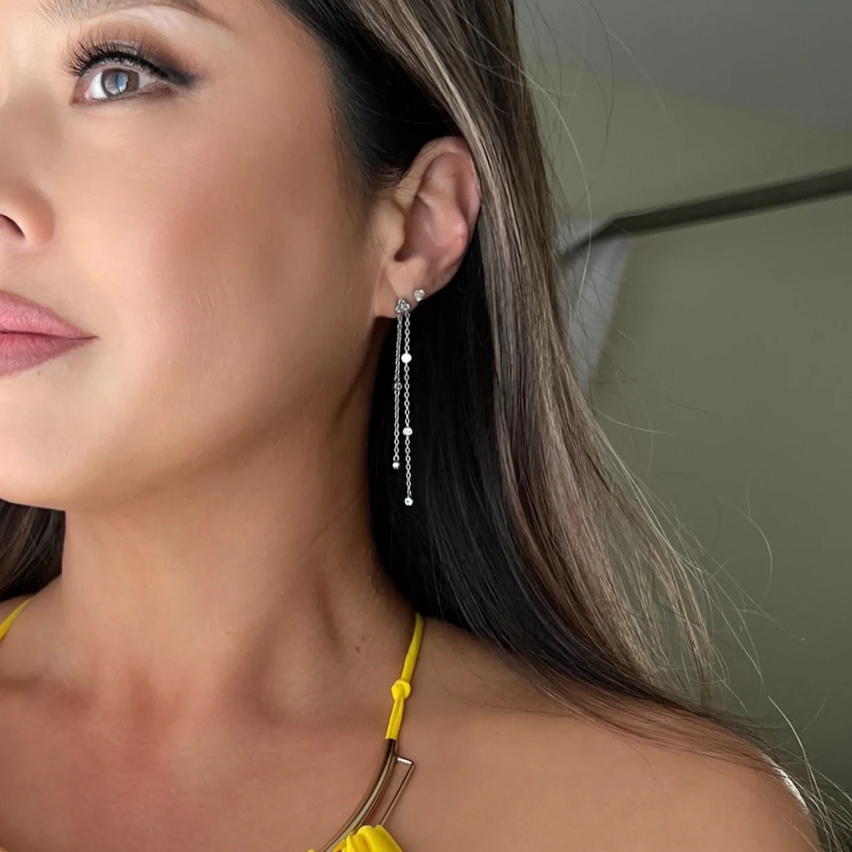 Jolie Bezel Drop Earrings - LAST CHANCE! - Image 15