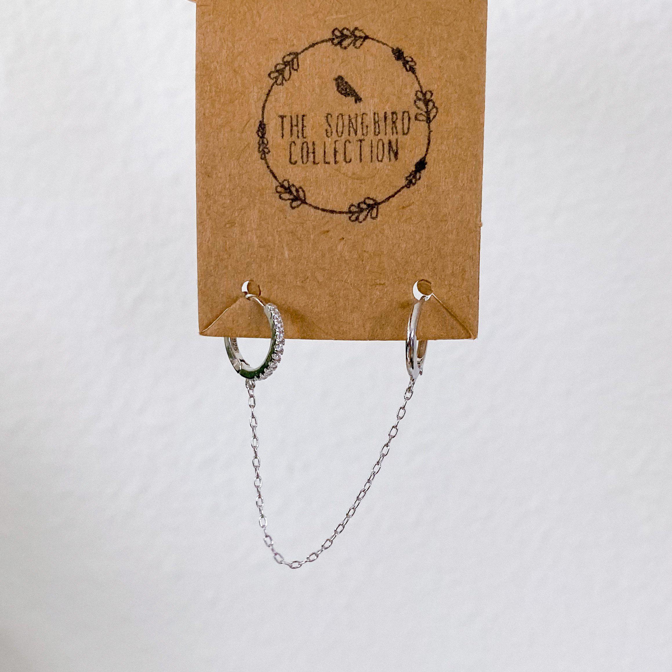 Lipa Chain Link Huggie Earring - 925 Sterling Silver - Image 4