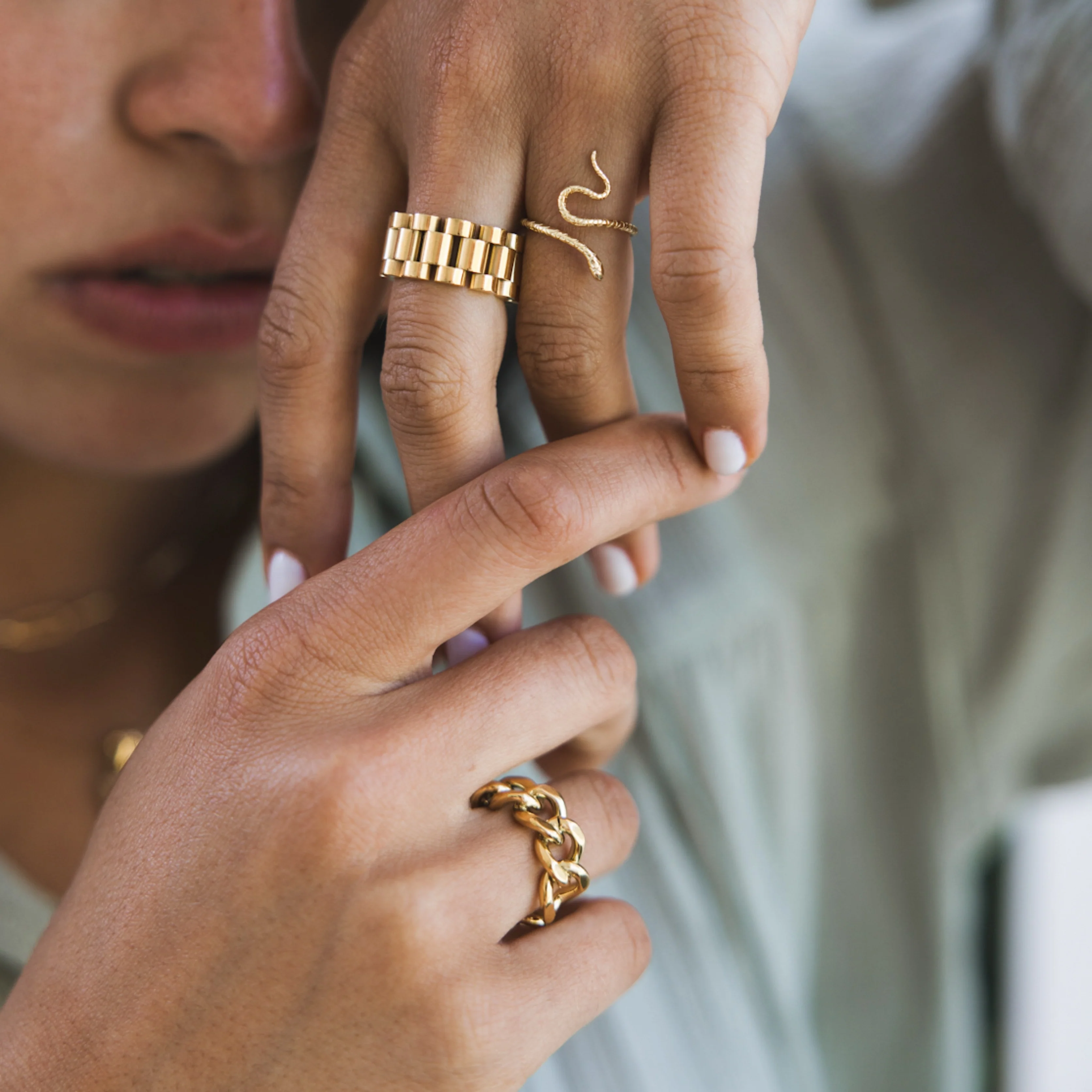 Lucia Watch Link Chain Ring - Image 4