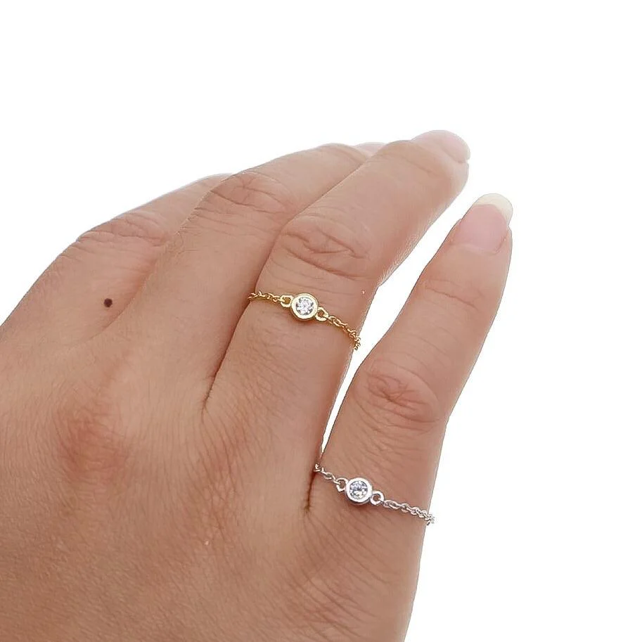 Lyra Solitare Sterling 925 Silver Ring - Image 8