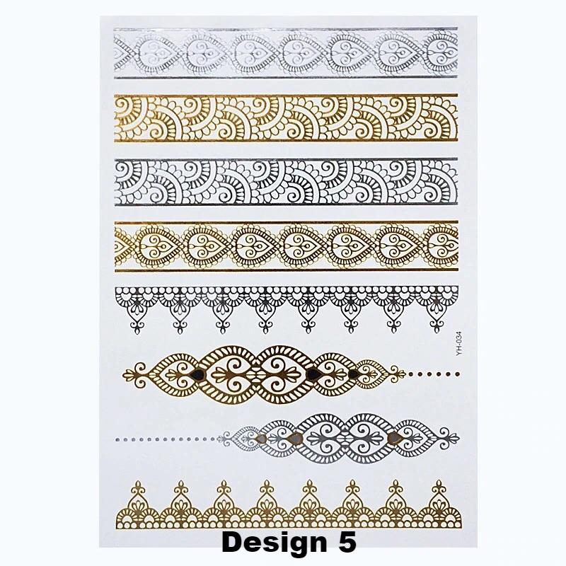 Metallic Temporary Tattoos - 9 Designs! - Image 11